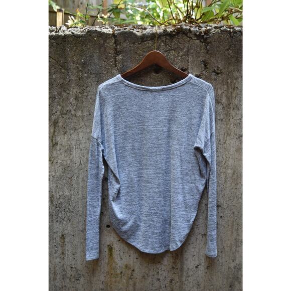 Rag & Bone Gray Marled Lightweight Long Sleeve Pullover – Size S - Picture 2 of 4